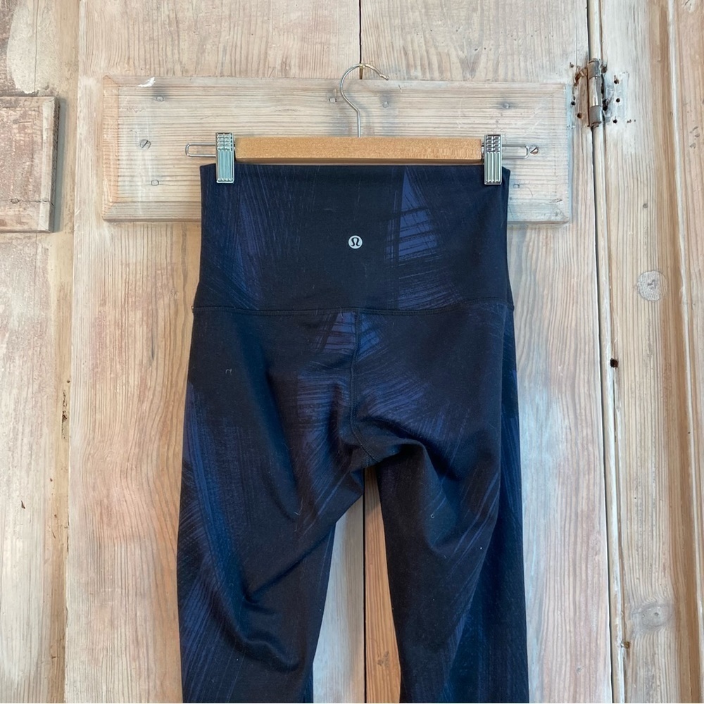 Lululemon Wunder Under Pant III Full-On Luon Wind Chill Deep Navy Black Size 4 - Picture 4 of 7